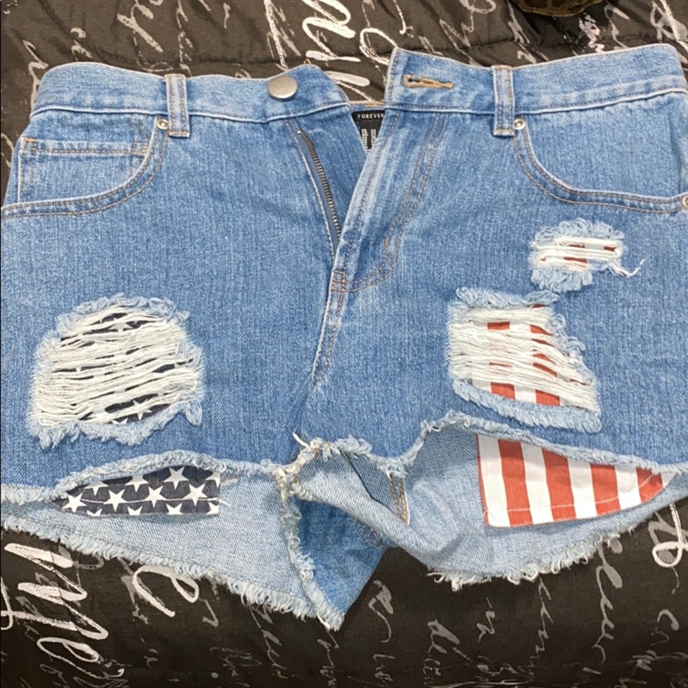 Forever 21 USA Denim Shorts